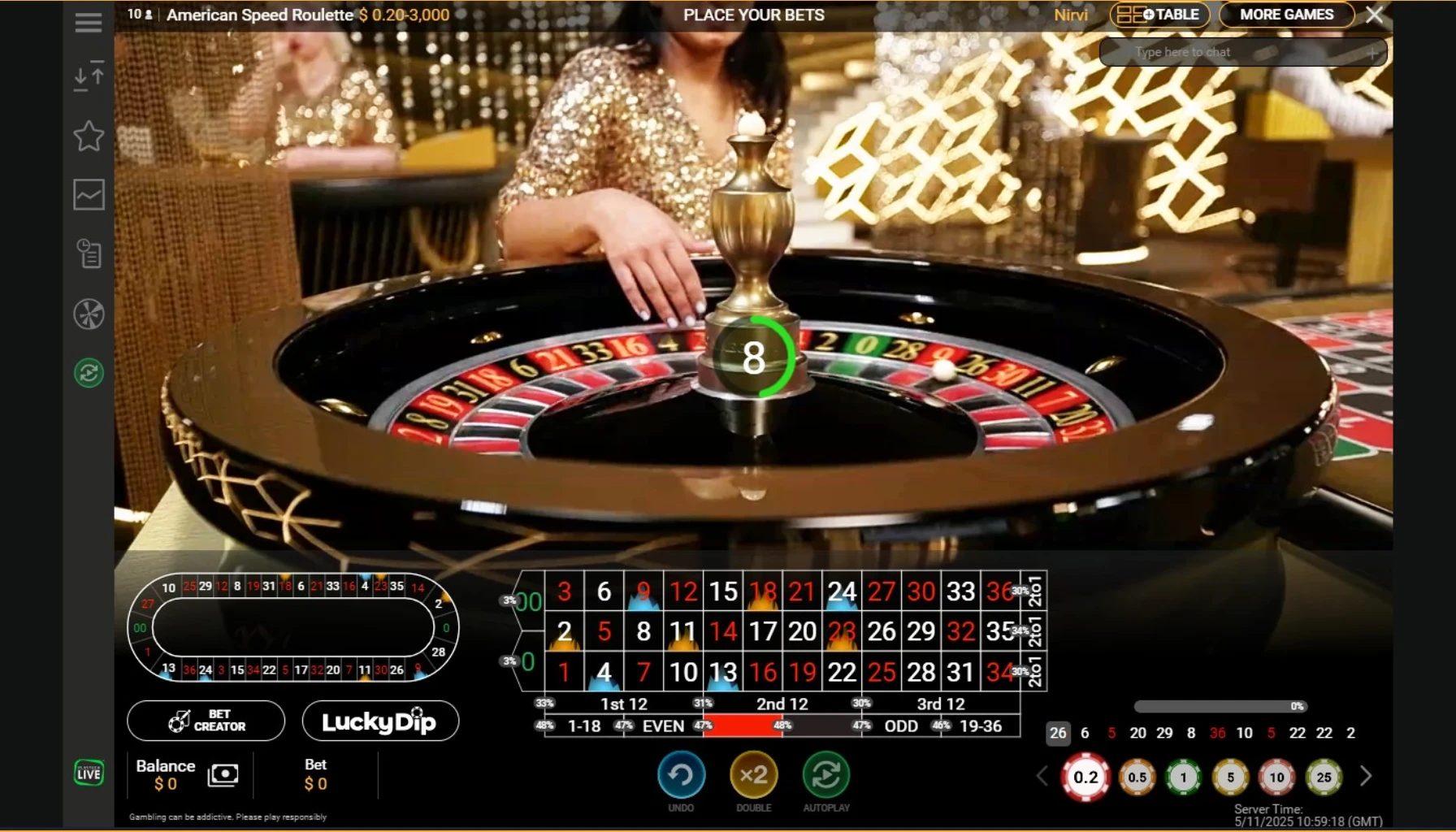 American Speed Roulette